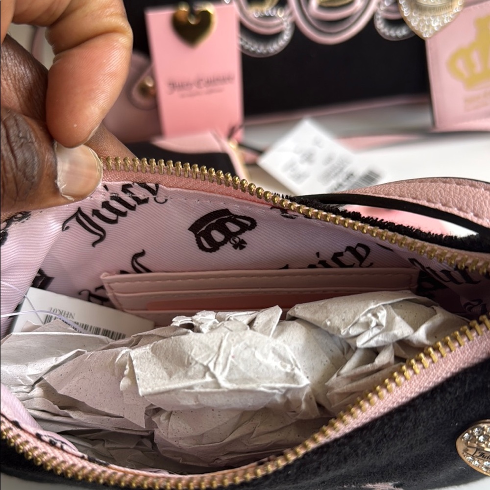 Juicy Couture Black and Pink Satchel with Gold Hardware - Picture 14 of 17